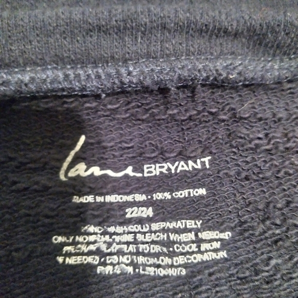 Lane Bryant Dark Blue Lightweight Sweatshirt with Rhinestone Embellishments - Picture 5 of 5